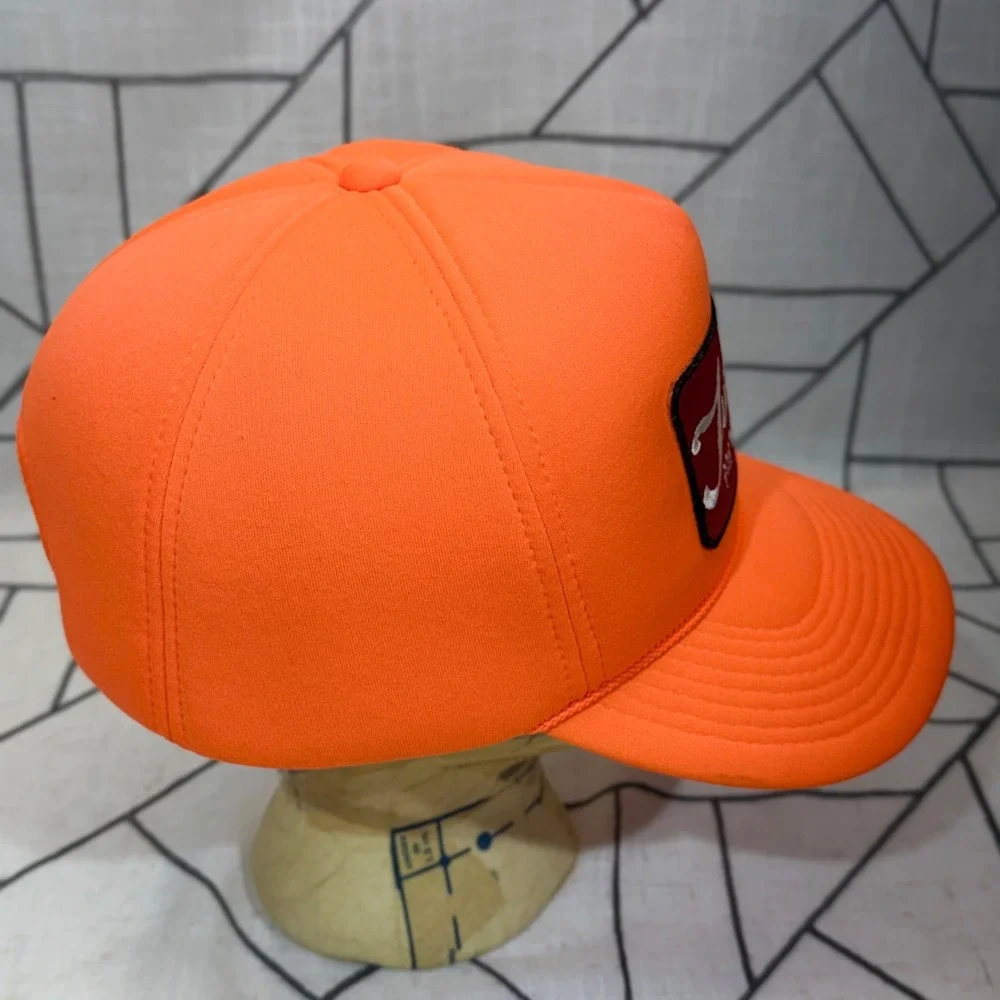Cobra Turkey and the Wolf Trucker Hat OS Neon Orange Foam Snapback Patch Cap